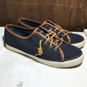 Sperry Top-Sider Seacoast Navy Wool/Grey w leather